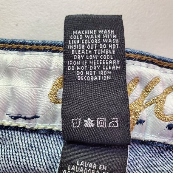 ENYCE SZ 13 Vintage Embroidered Dark Wash Hip-Hop Inspired Denim Jeans - Picture 12 of 13